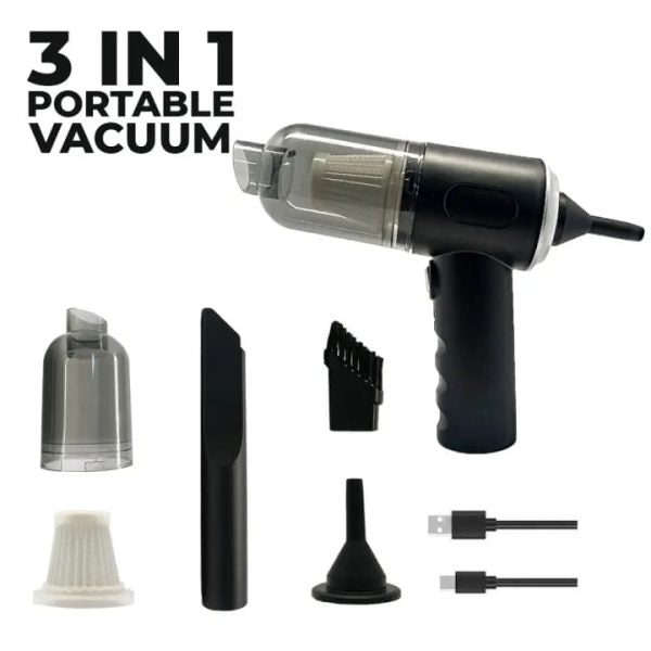 3 In 1 As- 228 Mini Usb Rechargeable Vacuum Cleaner, Vacuum For Car – Vacuum For Home – Duster