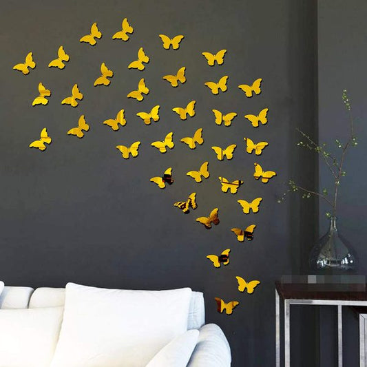 (Pack Of 30) 3d Acrylic Butterfly Wall Decoration Items For Home, Bedrooms Inspire Kids And Look Decent